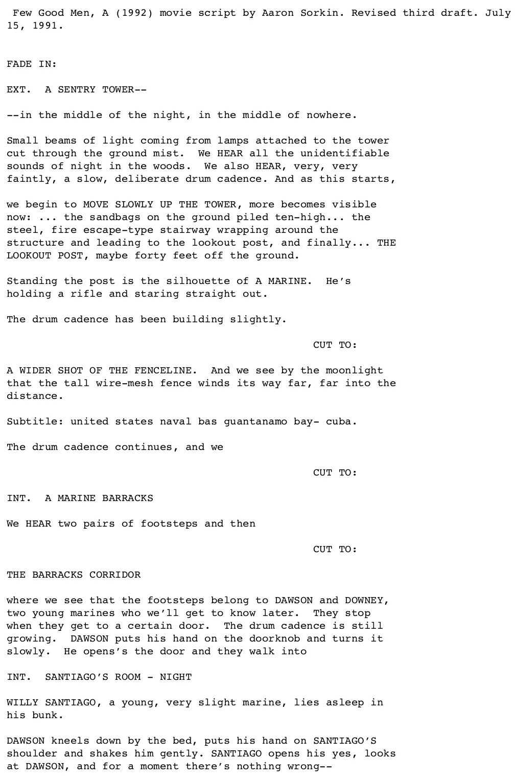 Page One: ‘A Few Good Men’ (1992)