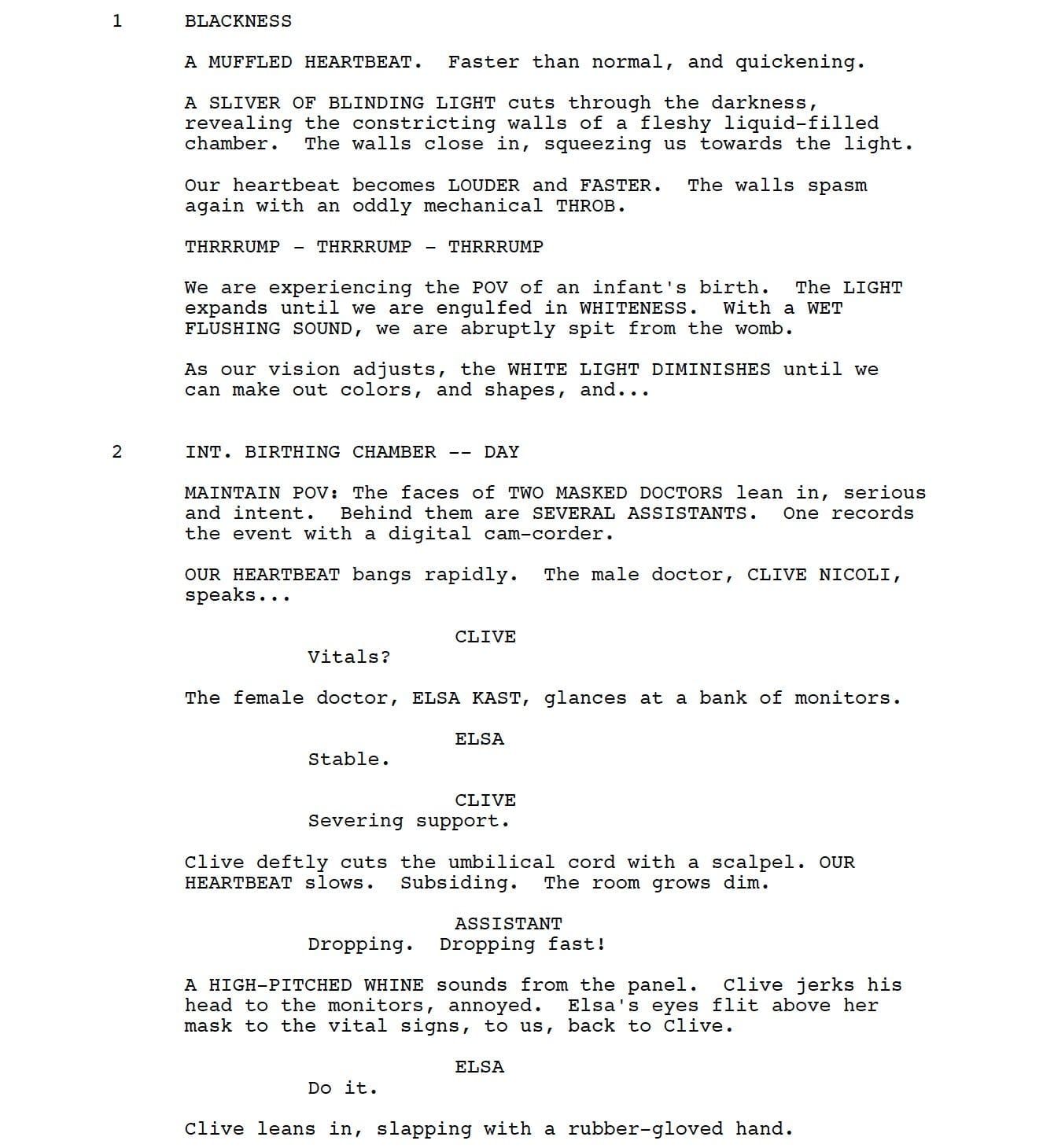 Page One: “Splice” (2009)