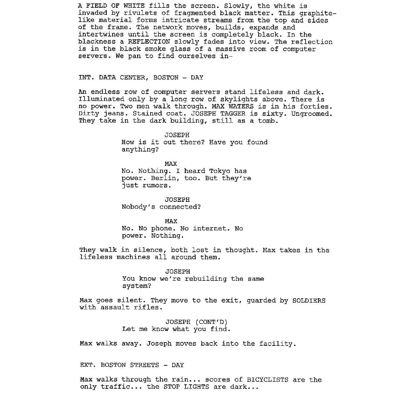 Page One: “Transcendence” (2014)