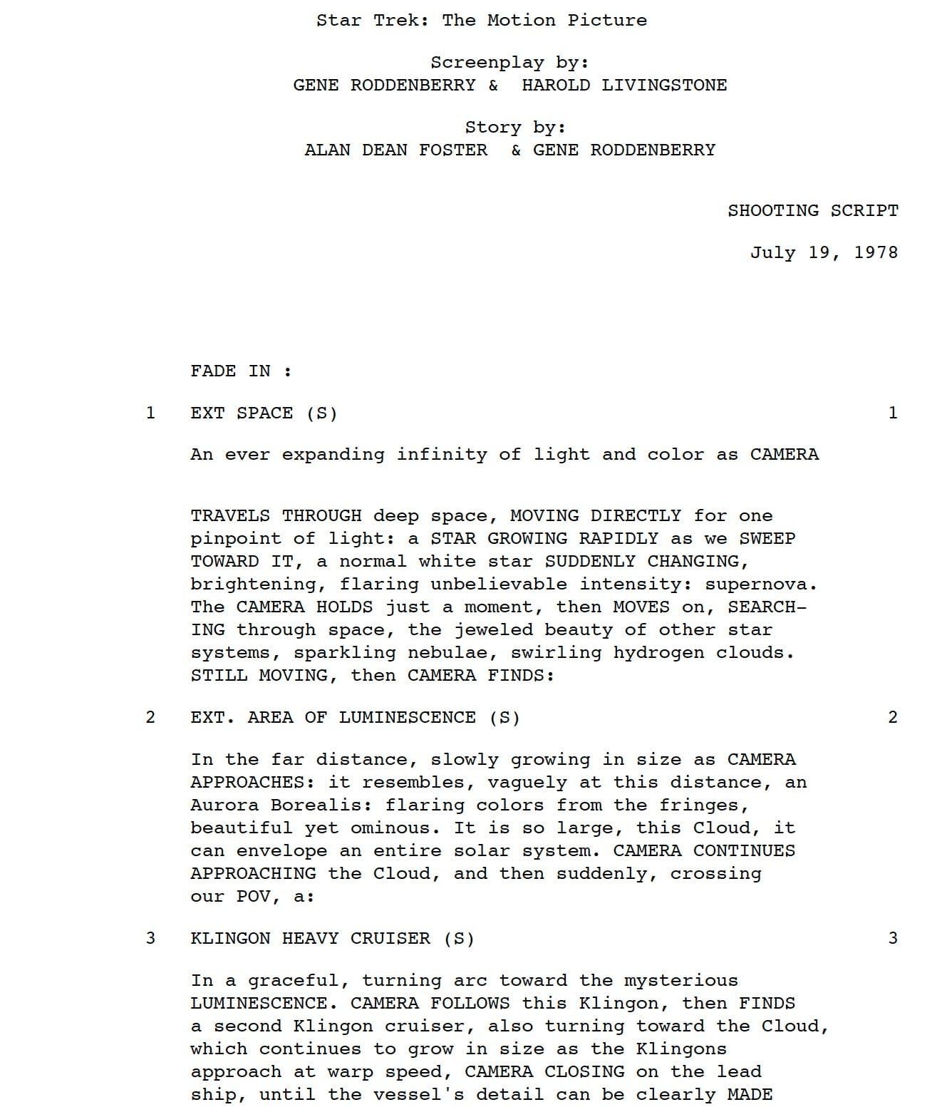 Page One: “Star Trek: The Motion Picture” (1979)