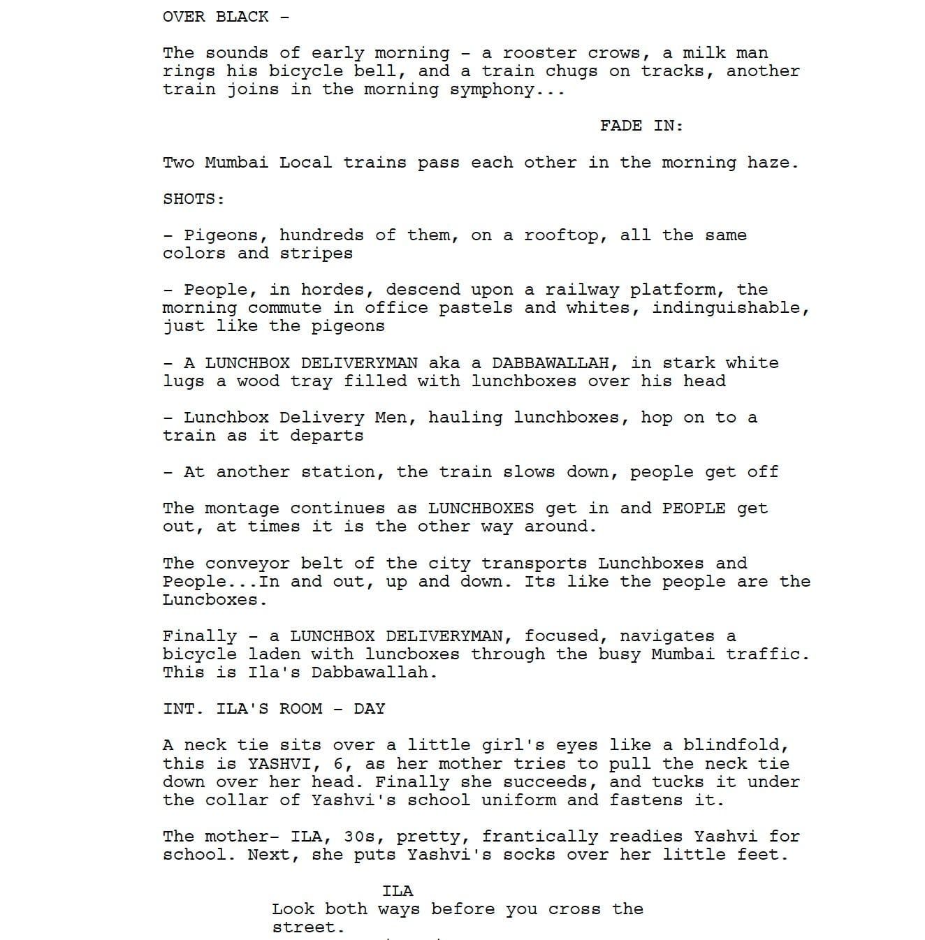 Page One: “The Lunchbox” (2013)