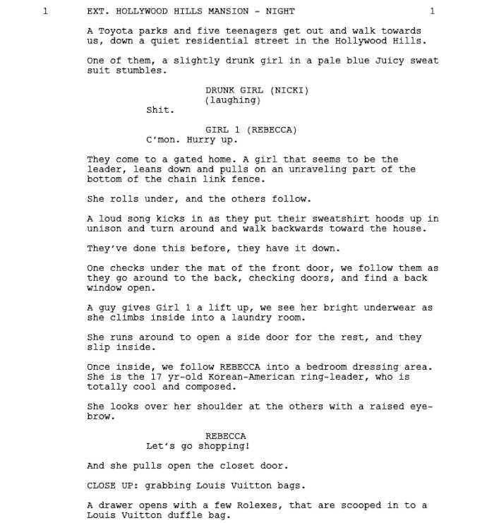 Page One: “The Bling Ring” (2013)