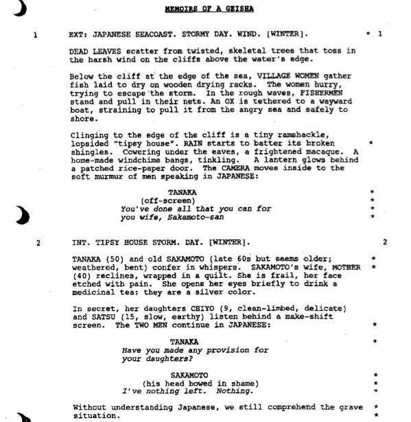 Page One: “Memoirs of a Geisha” (2005)