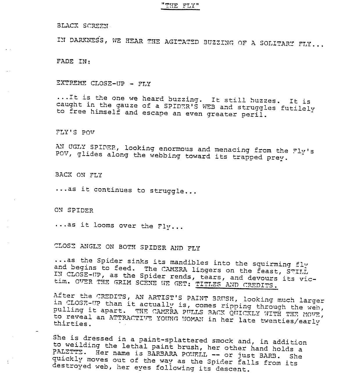 Page One: “The Fly” (1986)