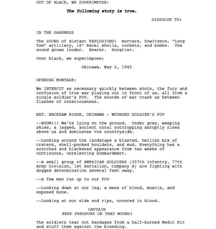 Page One: “Hacksaw Ridge” (2016)
