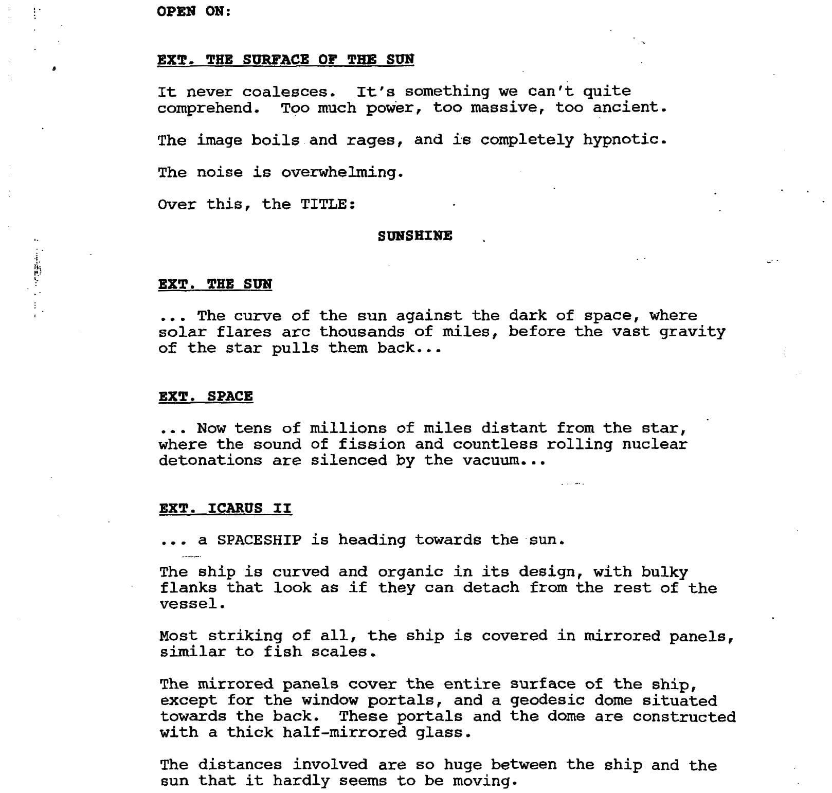 Page One: “Sunshine” (2007)