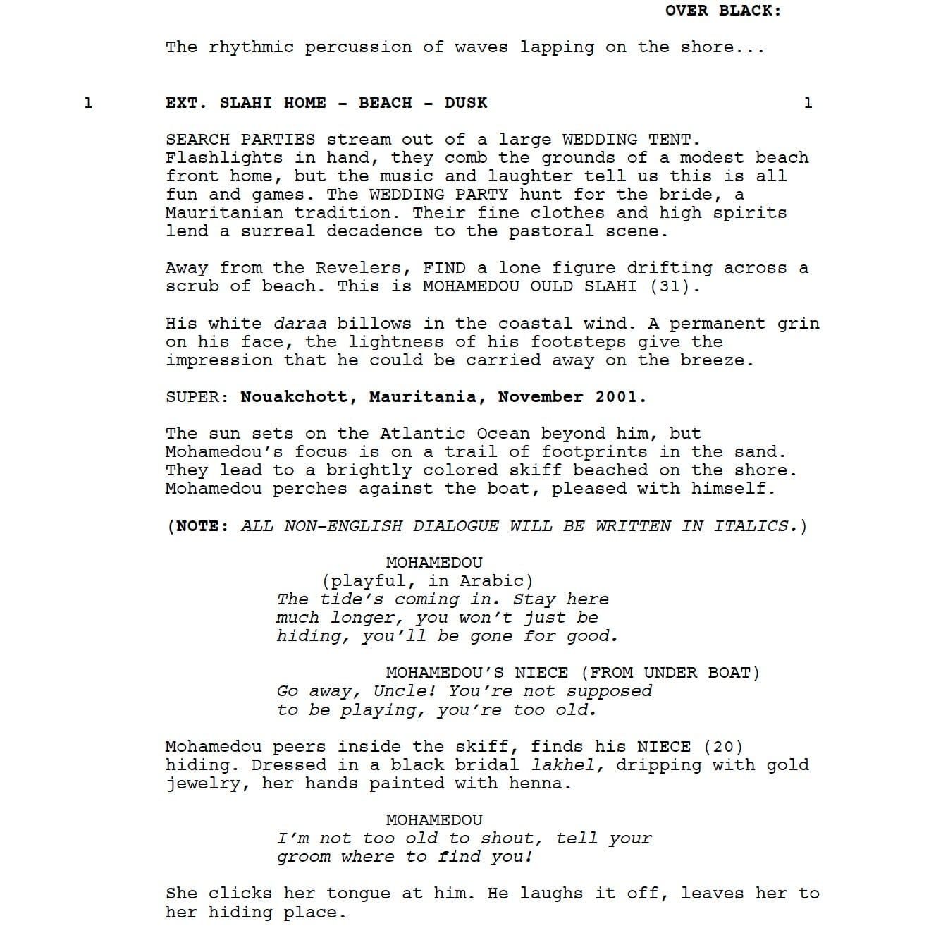 Page One: “The Mauritanian” (2021)