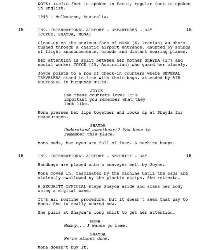 Page One: “Shayda” (2023)