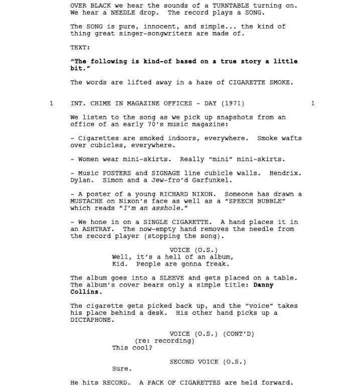Page One: “Danny Collins” (2015)