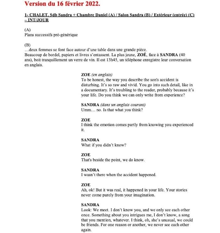 Page One: “Anatomy of a Fall” (2023)