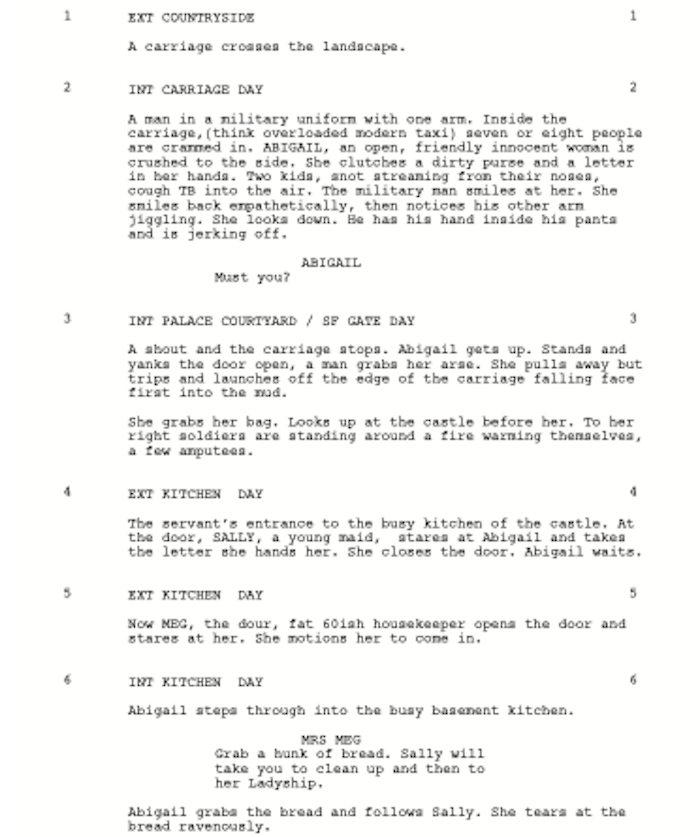 Page One: “The Favourite” (2018)