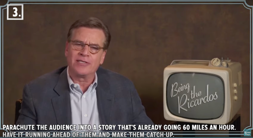 Video: 20 Screenwriting Tips from Aaron Sorkin