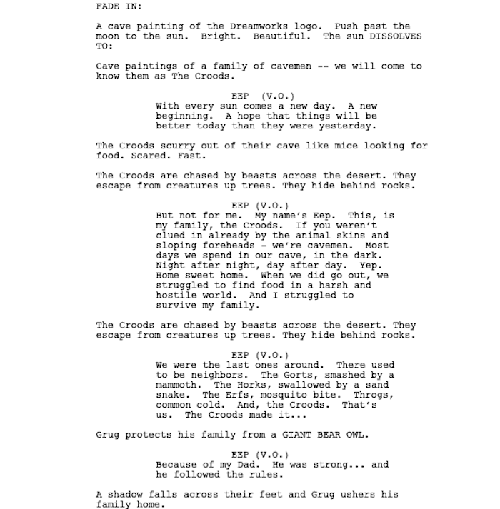 Page One: “The Croods” (2013)