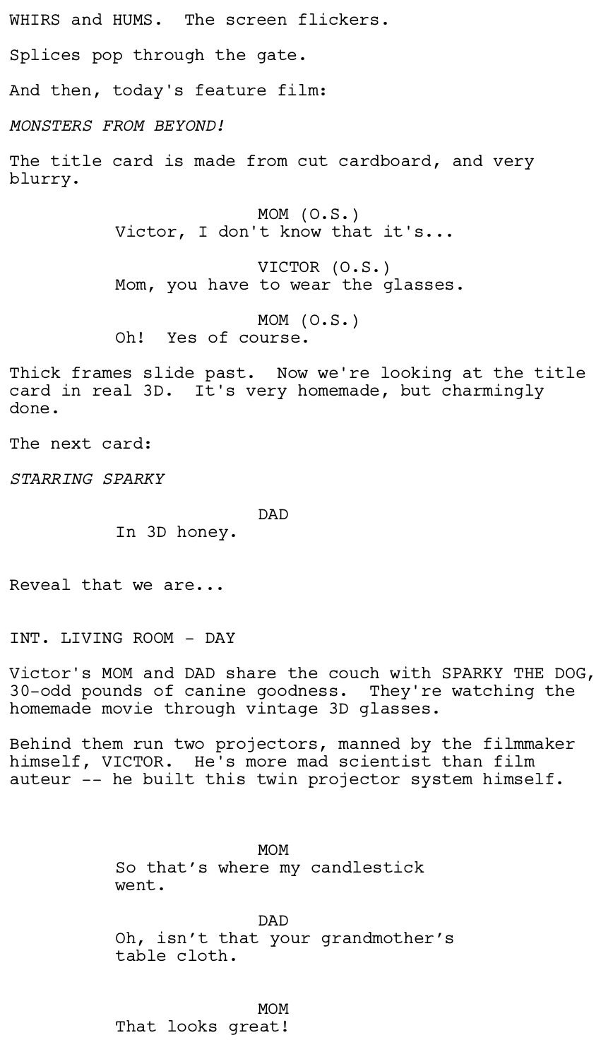 Page One: “Frankenweenie” (2012)