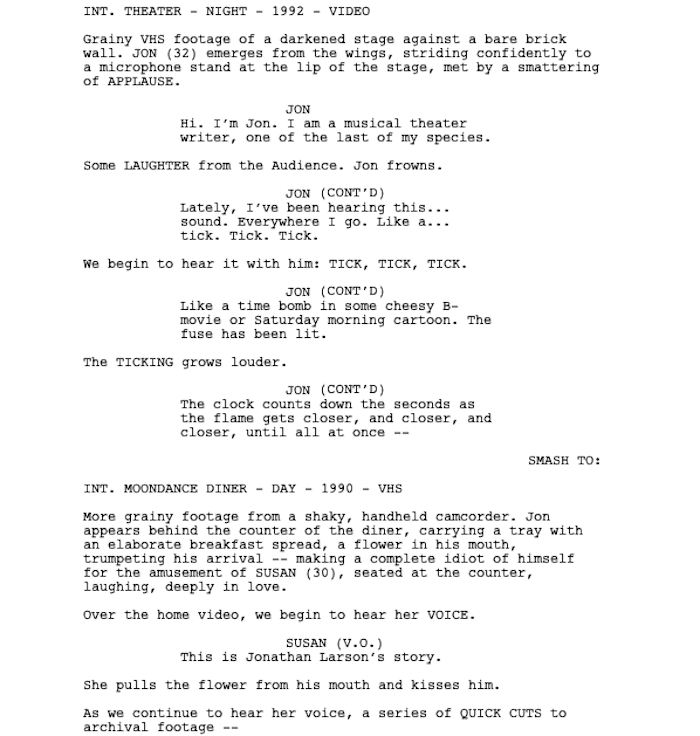 Page One: “tick, tick… BOOM!” (2021)