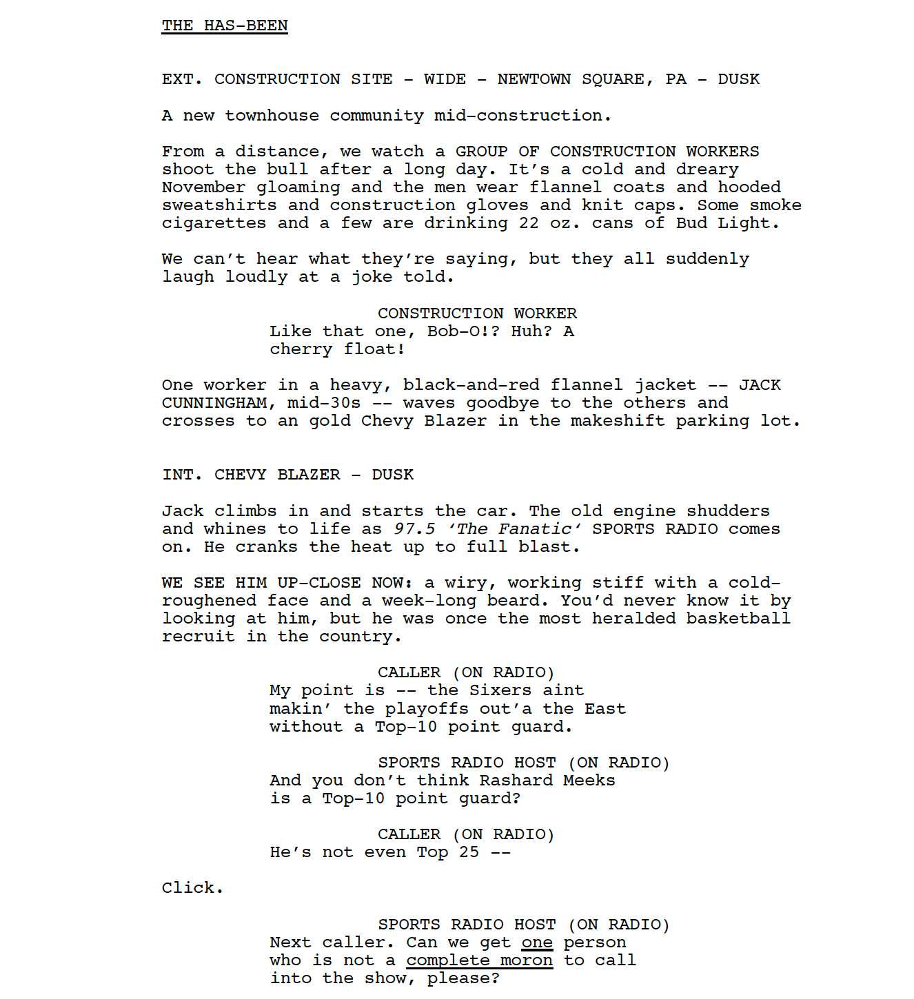 Page One: “The Way Back” (2020)