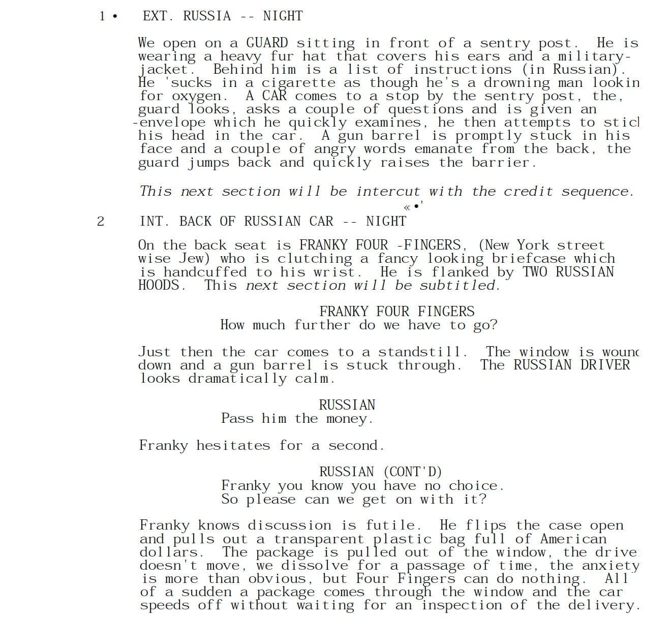 Page One: “Snatch” (2000)