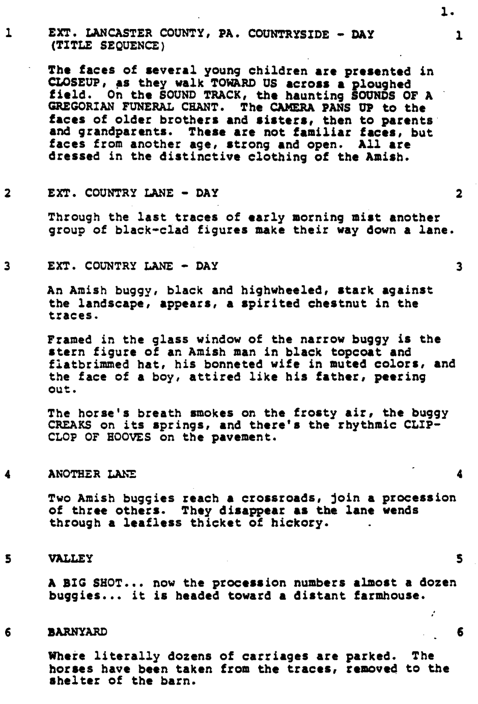 Page One: ‘Witness’ (1985)