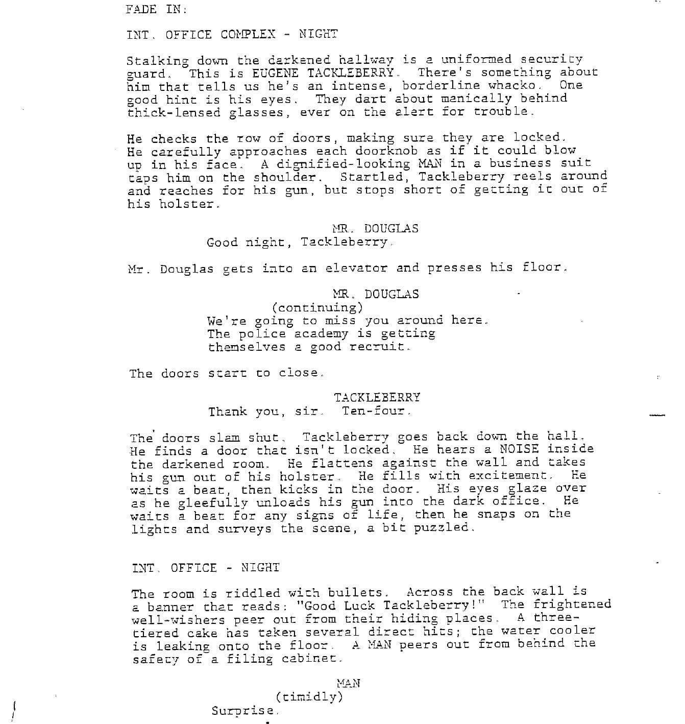 Page One: “Police Academy” (1984)