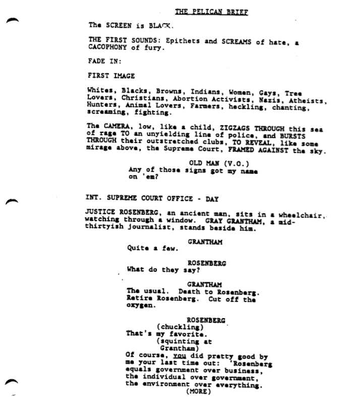 Page One: “The Pelican Brief” (1993)