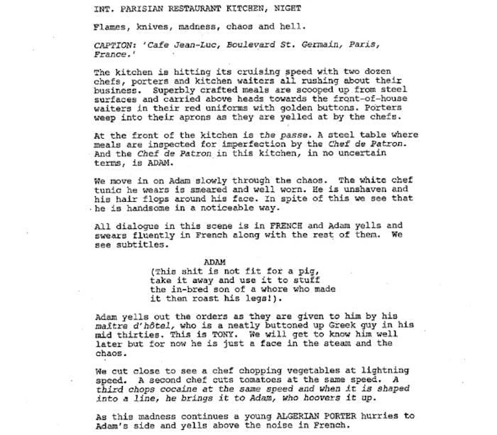 Page One: “Burnt” (2015)