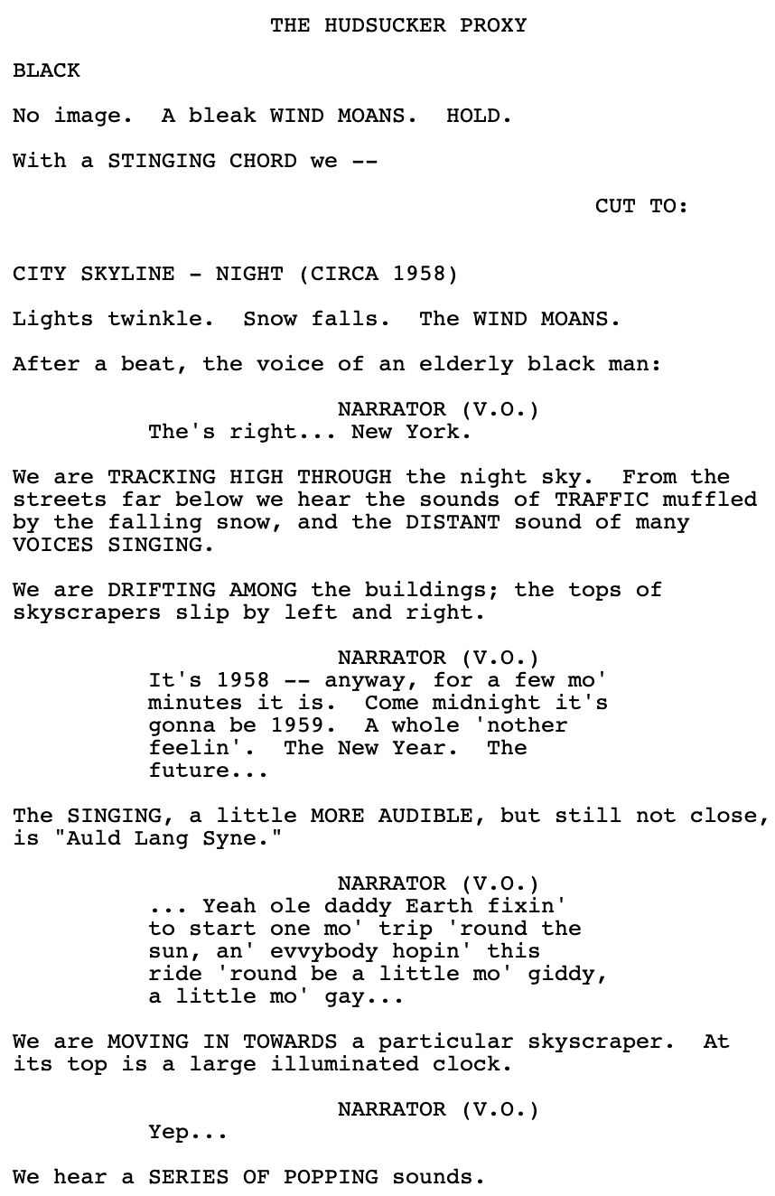 Page One: “The Hudsucker Proxy” (1994)