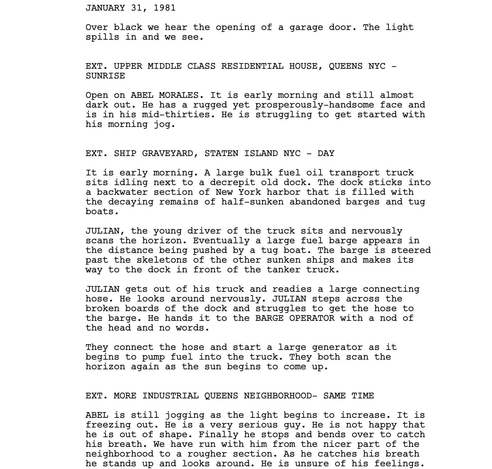 Page One: “A Most Violent Year” (2014)