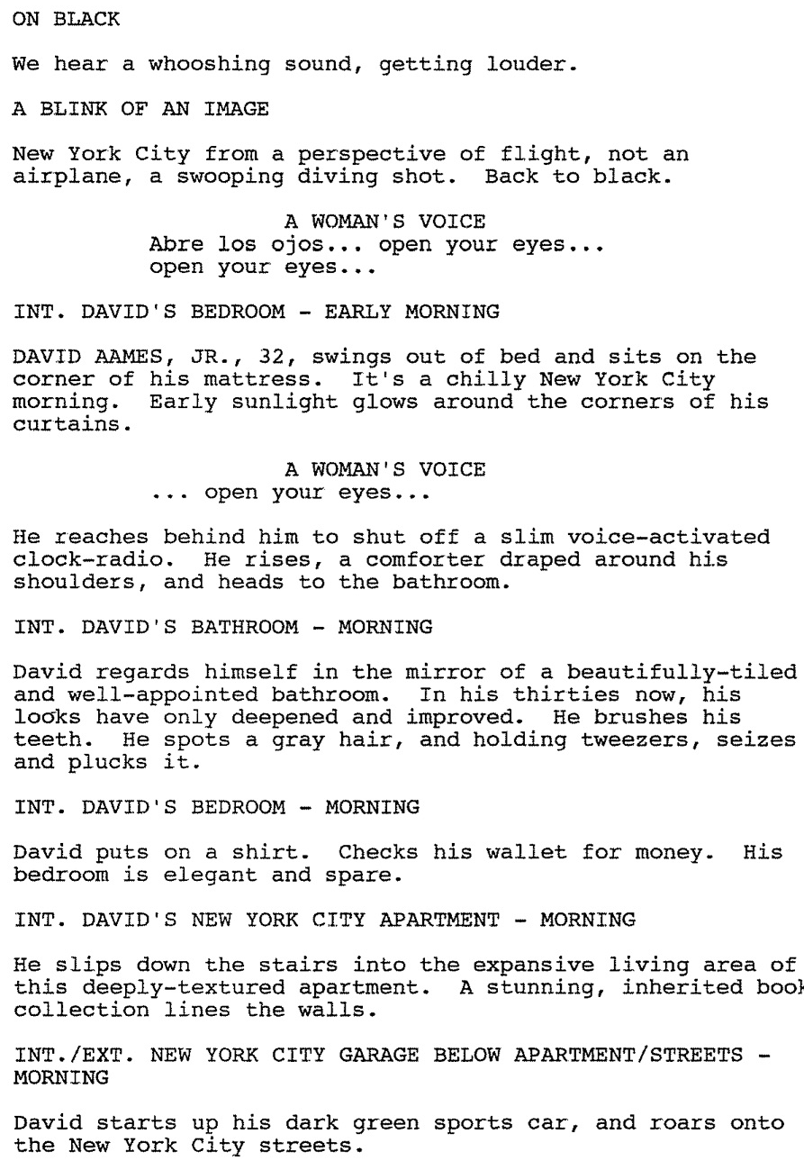 Page One: “Vanilla Sky” (2001)