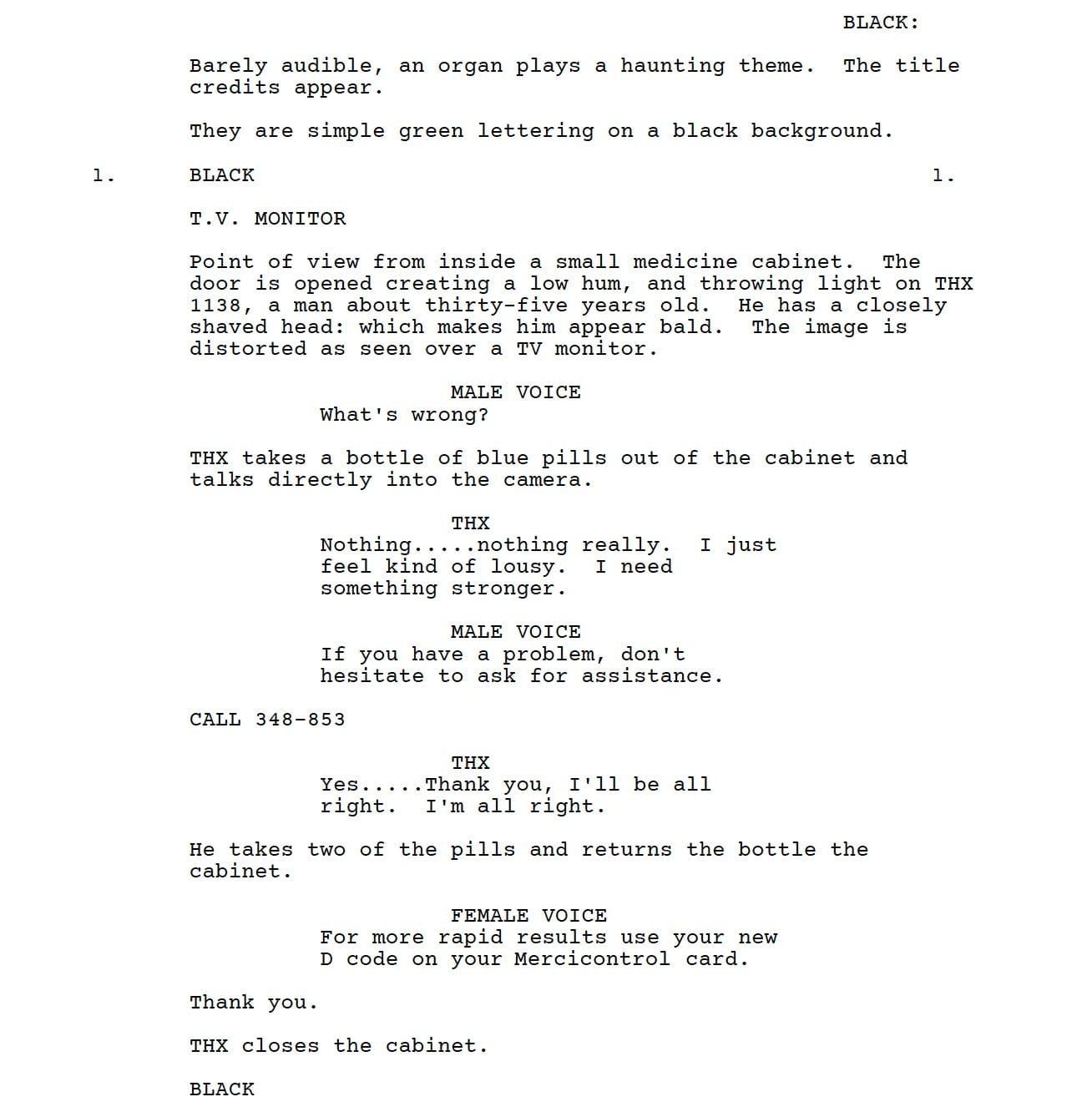 Page One: “THX 1138” (1971)