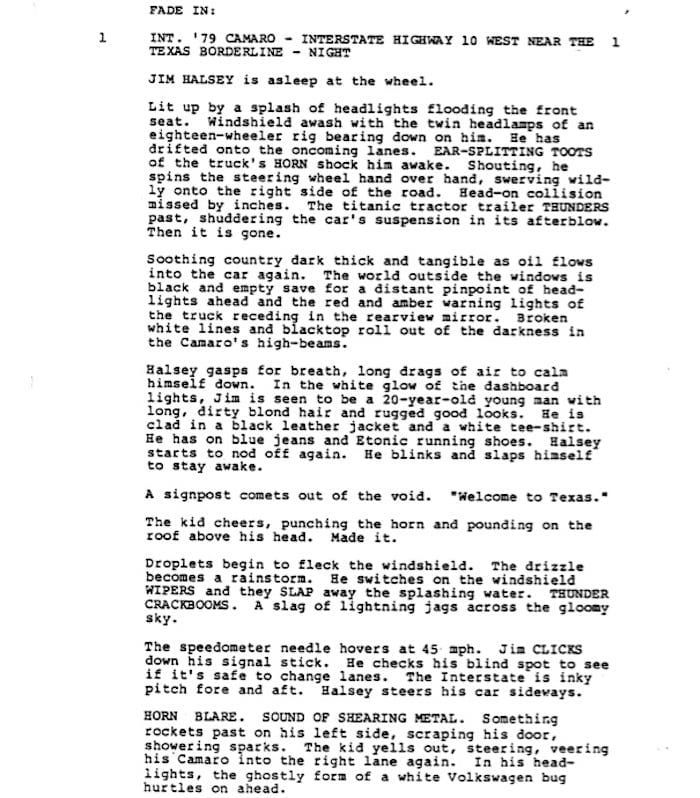 Page One: “The Hitcher” (1986)