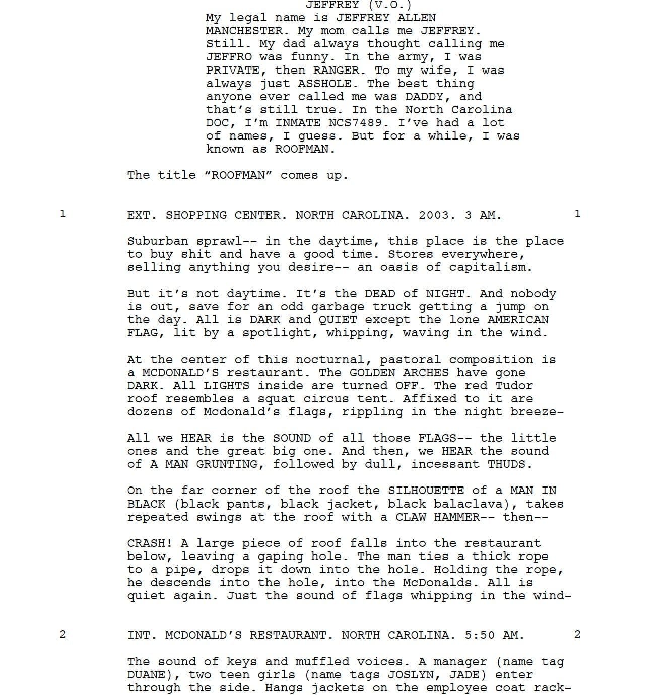Page One: “Roofman” (2025)
