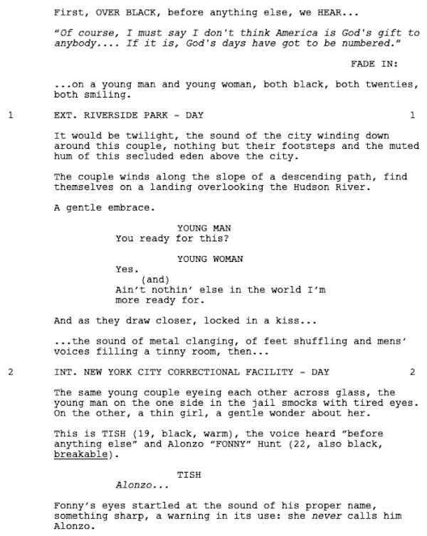 Page One: “If Beale Street Could Talk” (2018)