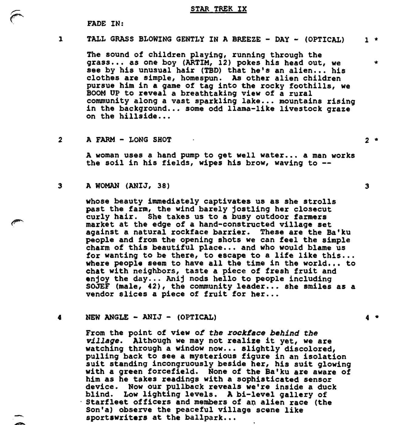 Page One: “Star Trek: Insurrection” (1998)