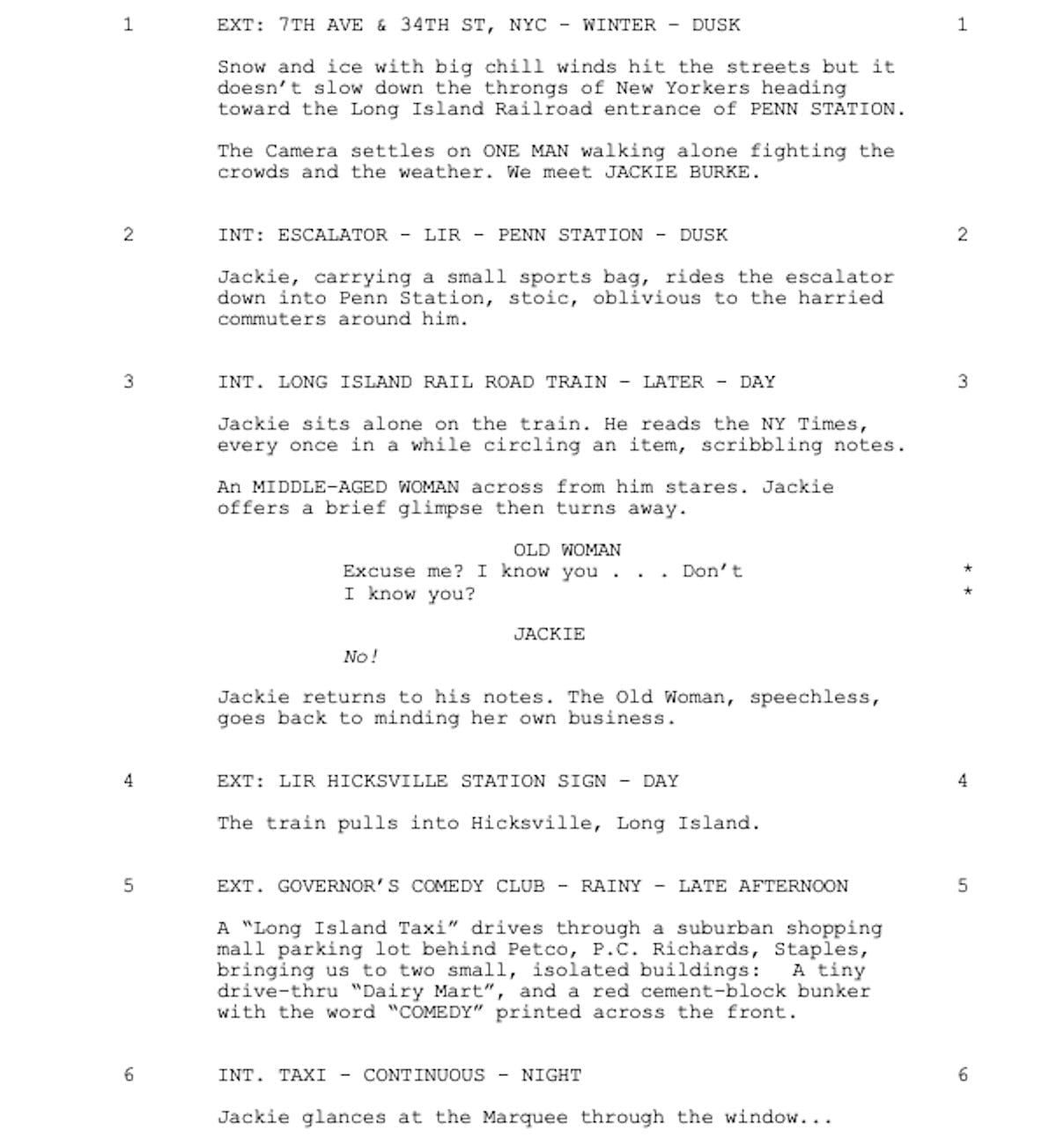 Page One: “The Comedian” (2016)