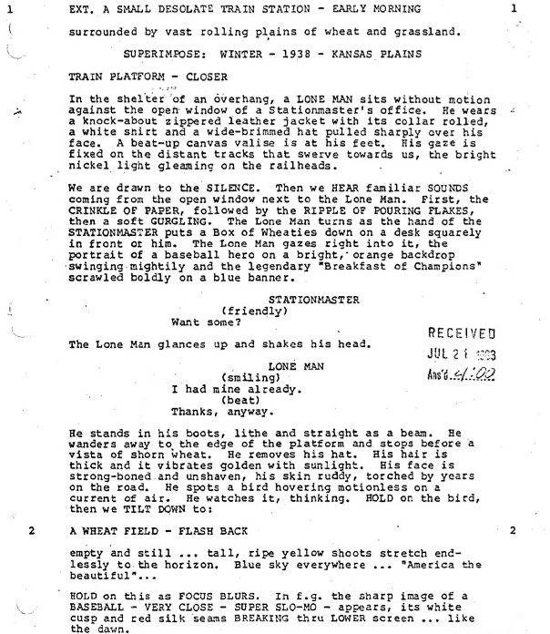 Page One: “The Natural” (1984)