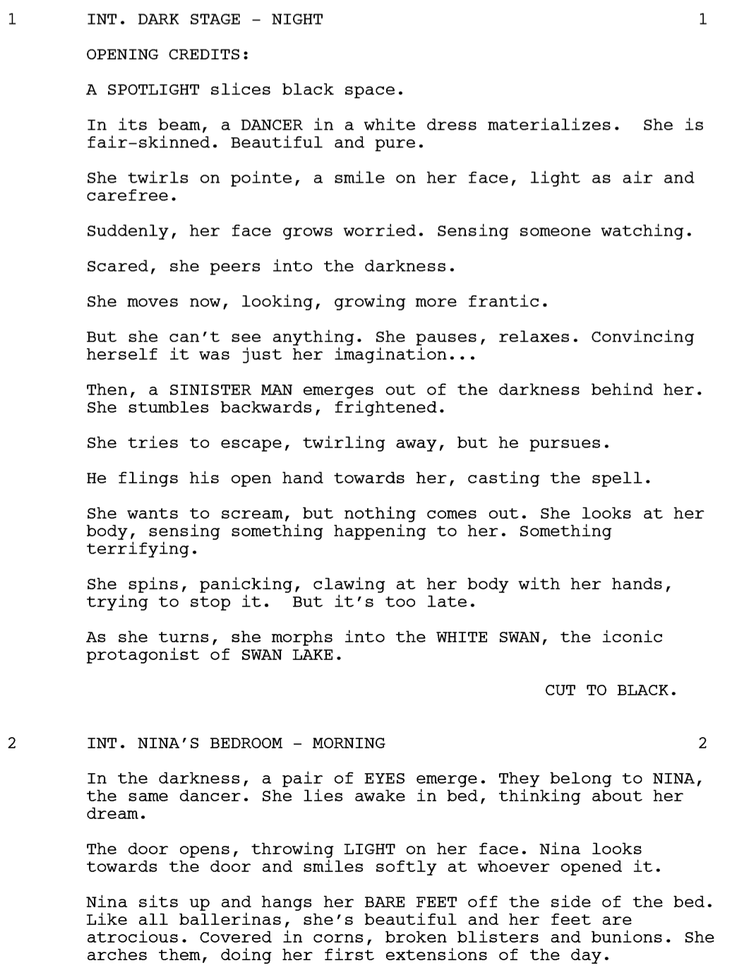 Page One: ‘Black Swan’ (2010)