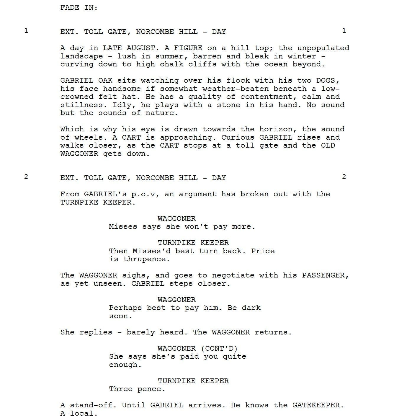 Page One: “Far from the Madding Crowd” (2015)