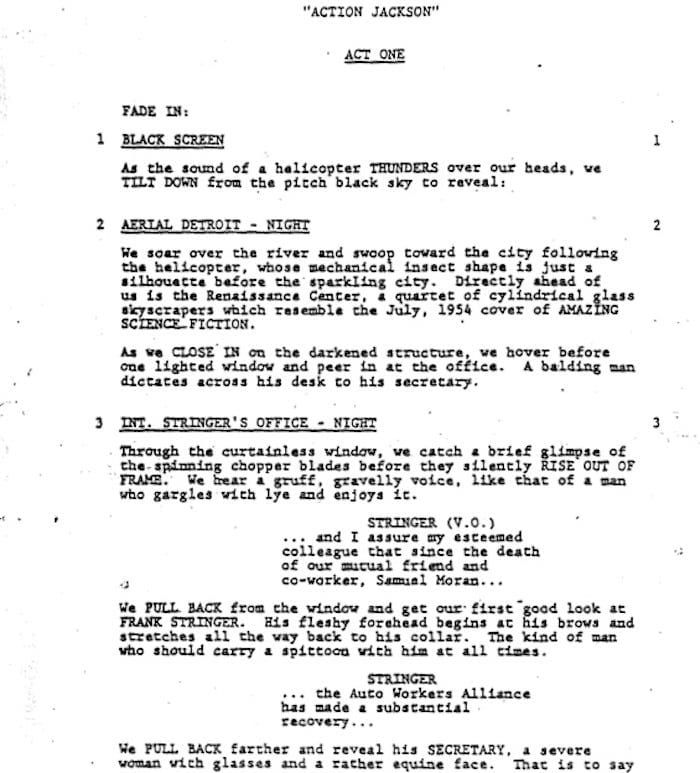 Page One: “Action Jackson” (1988)
