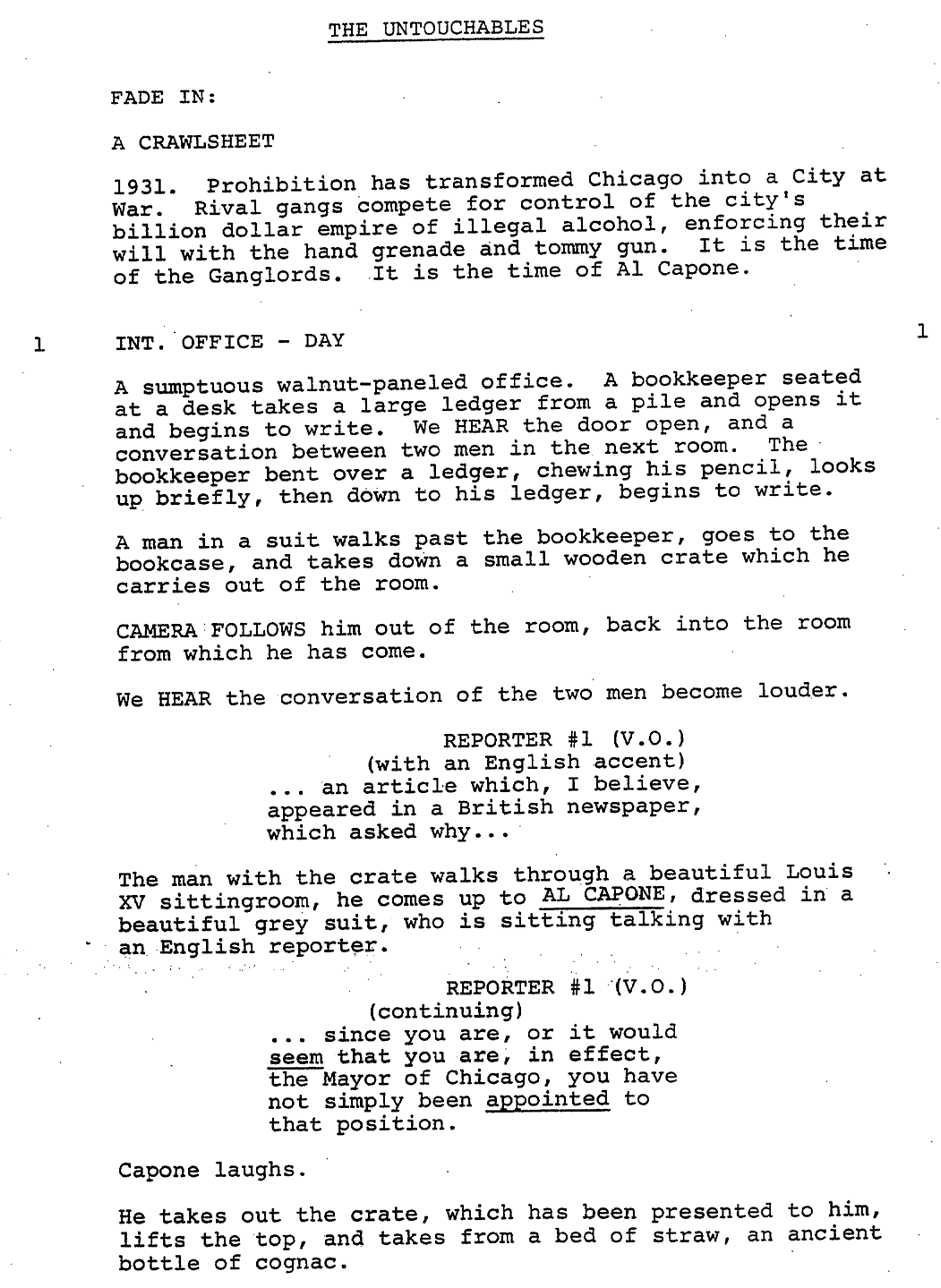 Page One: ‘The Untouchables’ (1987)