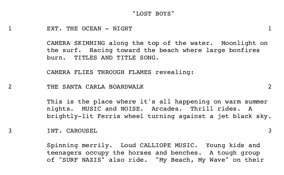 Page One: ‘The Lost Boys’ (1987)