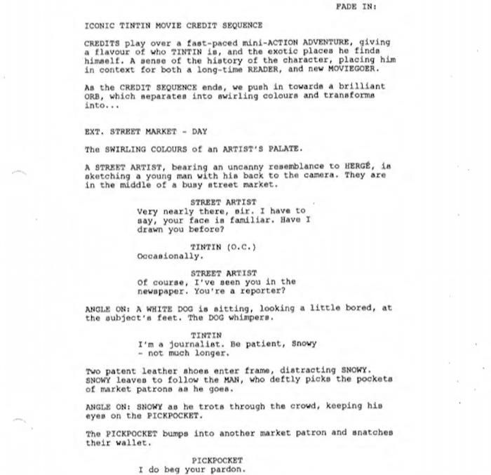 Page One: “The Adventures of Tintin” (2011)