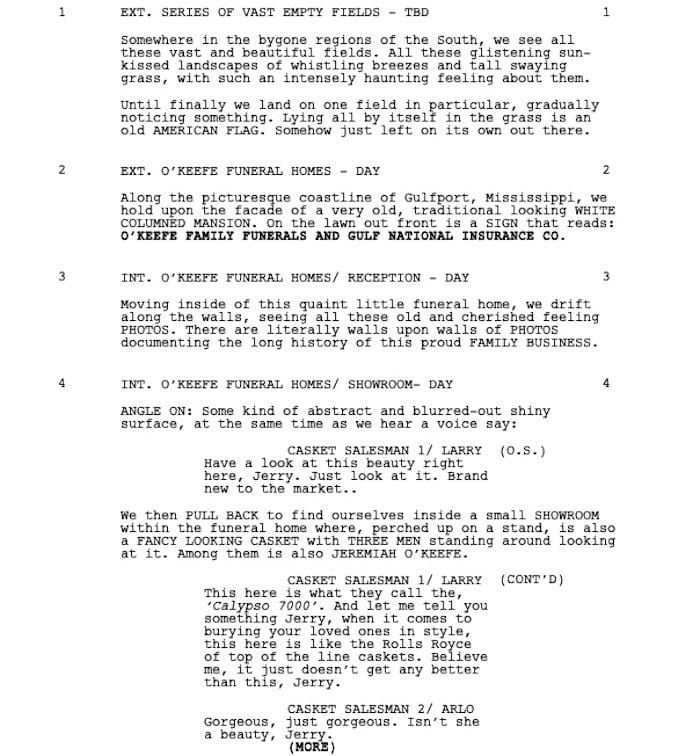 Page One: “The Burial” (2023)