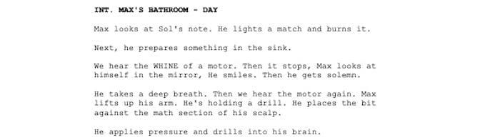 Script To Screen: “Pi”