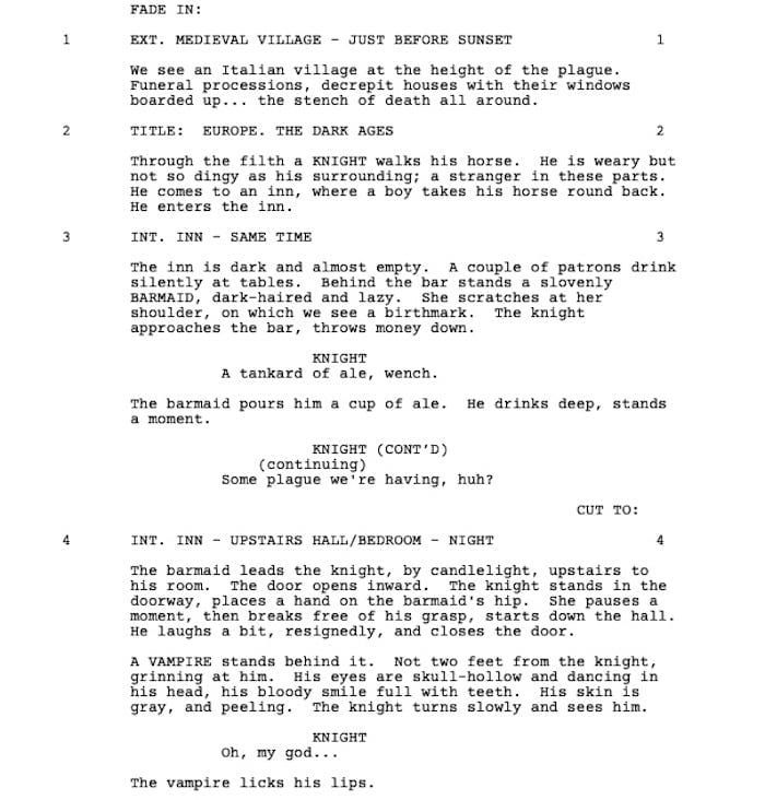 Page One: “Buffy the Vampire Slayer” (1992)