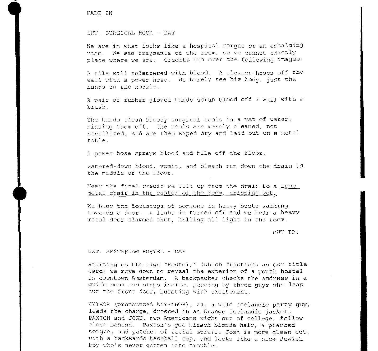 Page One: “Hostel” (2005)