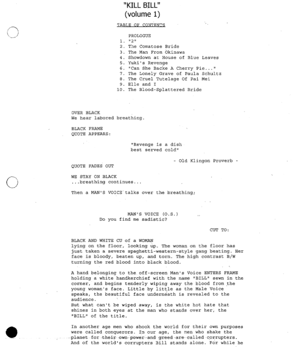 Page One: “Kill Bill: Vol. 1” (2003)