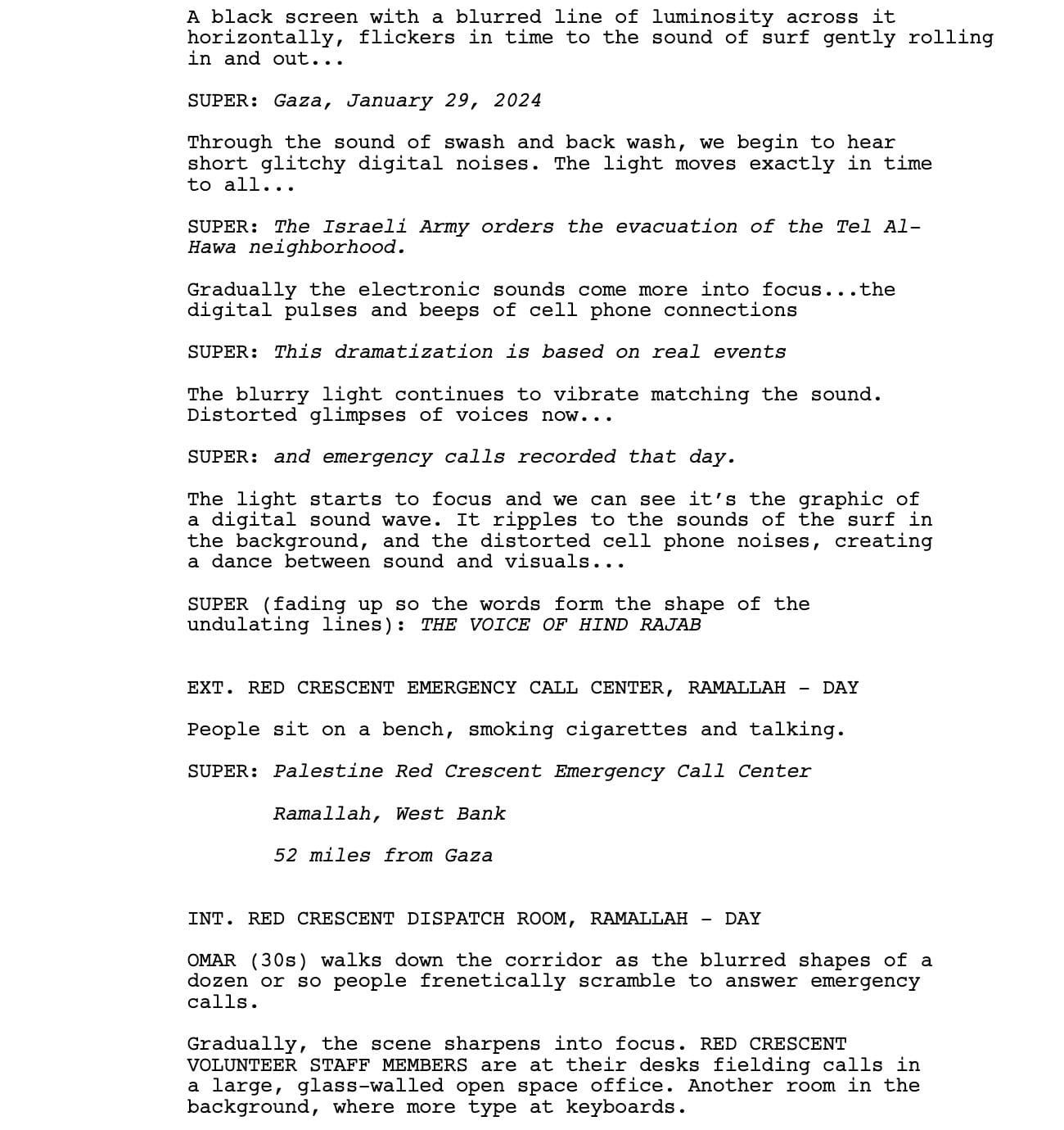 Page One: “The Voice of Hind Rajab” (2025)