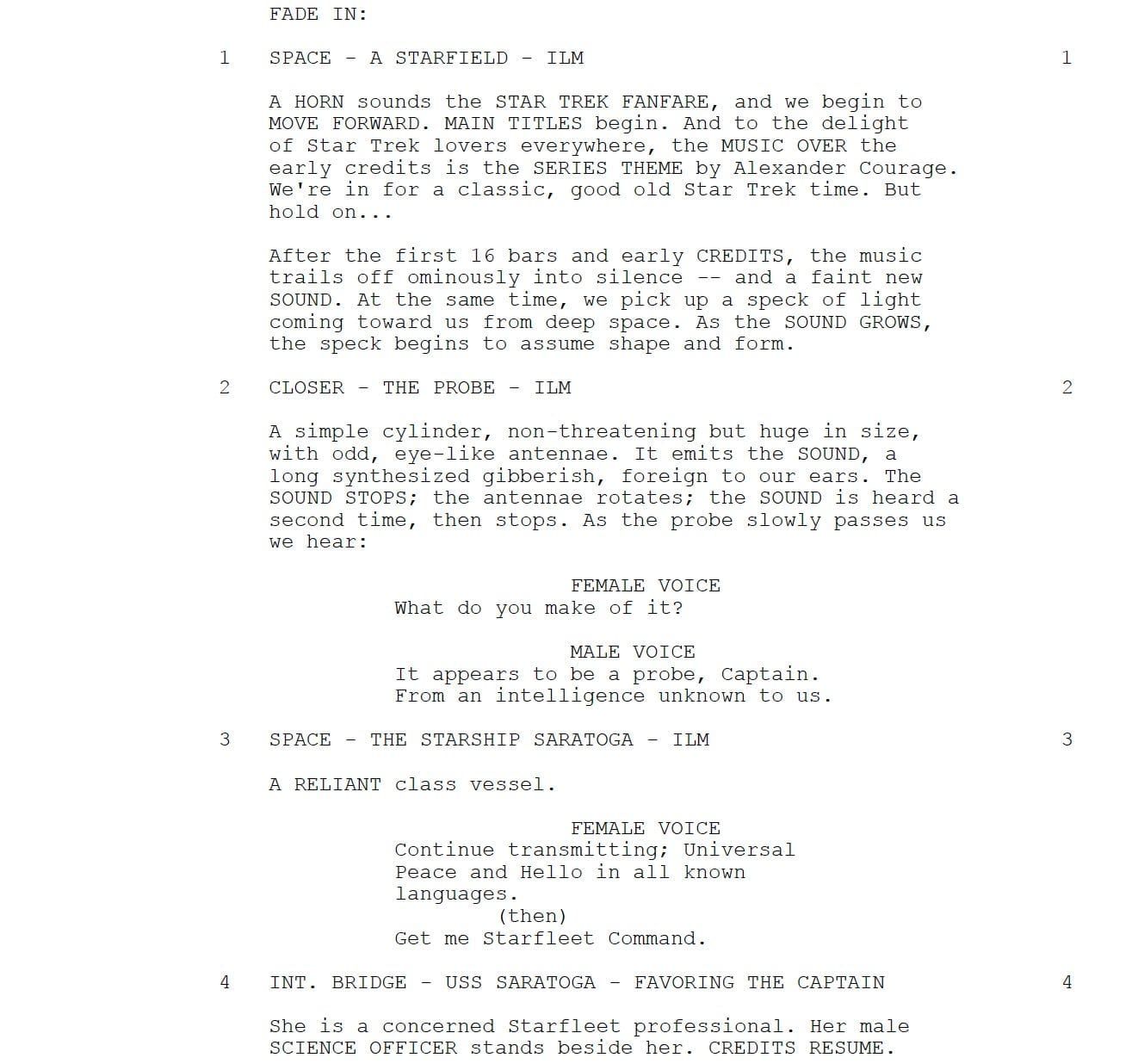 Page One: “Star Trek IV: The Voyage Home” (1986)