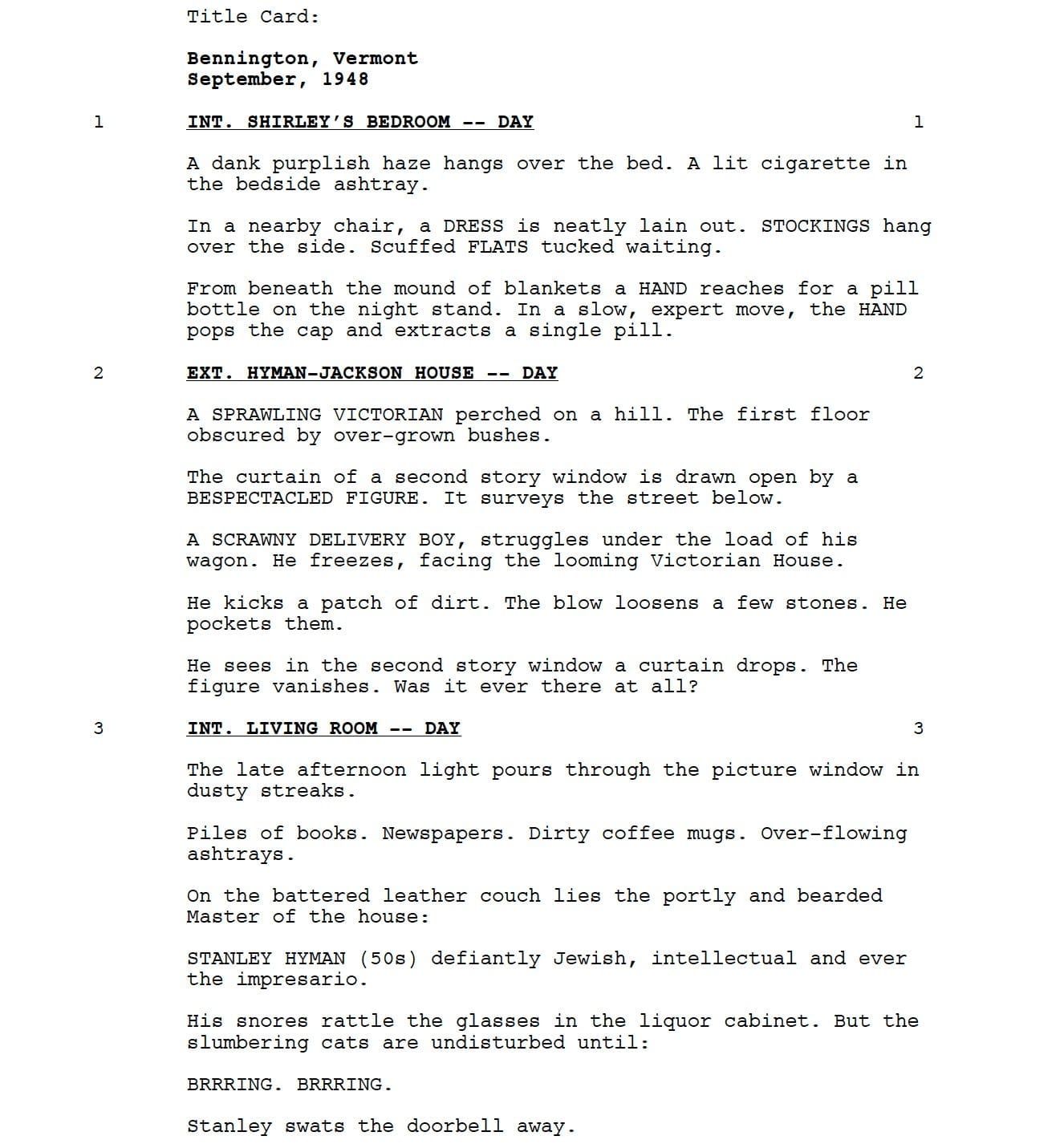 Page One: “Shirley” (2020)