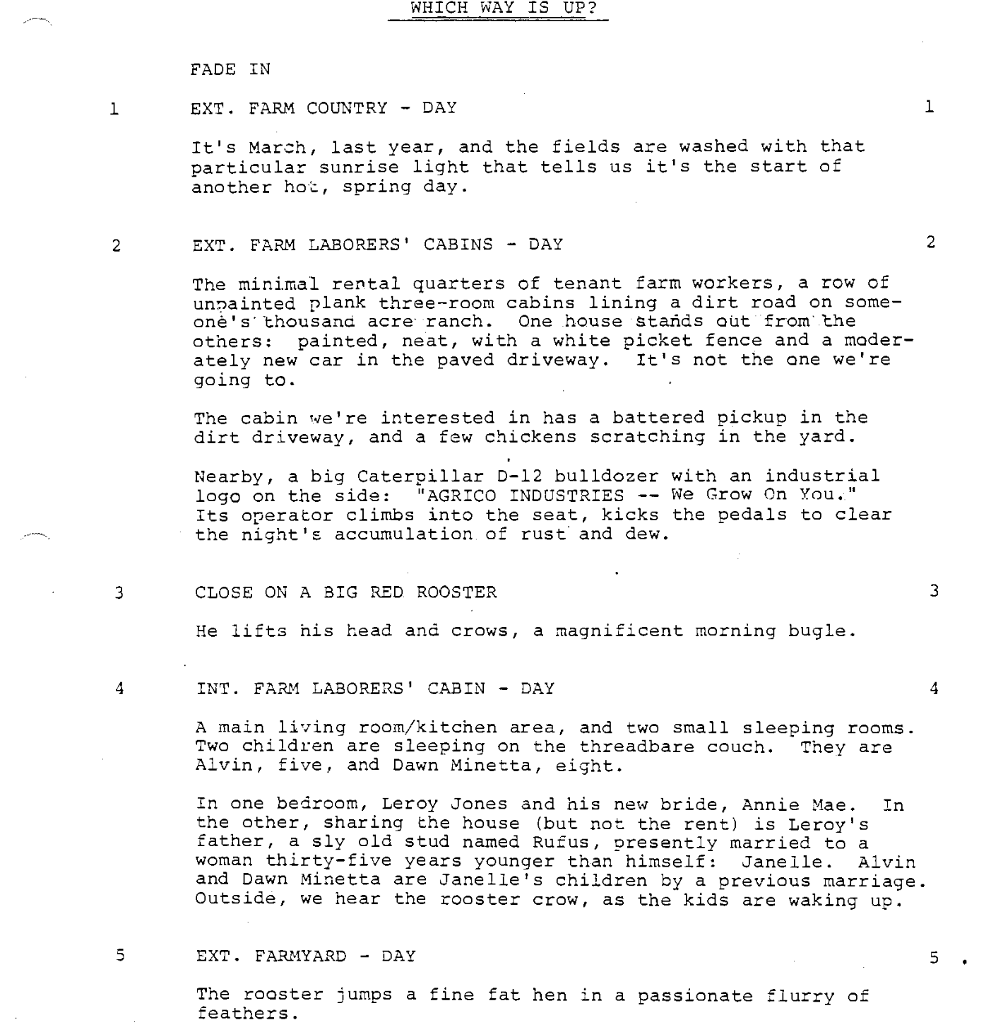 Page One: “Which Way Is Up?” (1977)